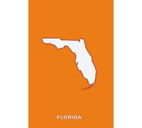 FLORIDA RETRO ORANGE - Premium Lined Journal | 6" x 9" | Soft Cover | 120+ Pages - Bold State-Inspired Design: A High-Quality State Notebook - Ideal for School, Work, or Everyday Notes