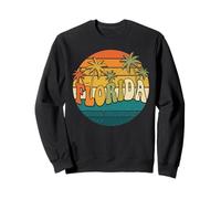Florida Retro Vintage Sunset Palm Tree 70s 80s Vacation Sweatshirt