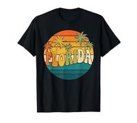 Florida Retro Vintage Sunset Palm Tree 70s 80s Vacation T-Shirt