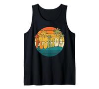 Florida Retro Vintage Sunset Palm Tree 70s 80s Vacation Tank Top