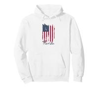 Florida Ripped Torn Worn Ragged Tattered USA American Flag Pullover Hoodie
