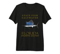 Florida Saltwater Fish Atlantic Sailfish Design Premium T-Shirt