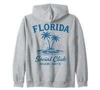 Florida Social Club Miami Days Vacation Zip Hoodie