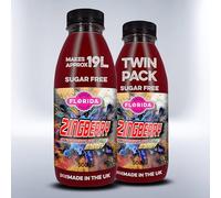 Florida Soda Energy Syrup Compatible with SodaStream - 500 ml, Mix n Match, 3 Flavours, Energy Concentrates, Flavourings For Fizzy Drinks (2 x 500ml, Zingberry Sugar Free)