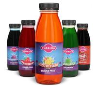 Florida Soda Syrup Compatible With Sodastream - Aspartame & Sugar Free Standard Range | Strawberry, Sour Apple, Cola, Raspberry & Exotic Fruits Flavours (Standard Sugar Free, 5 Pack)