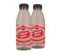 Florida Soda Syrup Compatible With Sodastream - Twin Pack Apartame Free (500 ml (Pack of 2), Cream Soda)