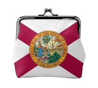 Florida State Flag Coin Purses, Change Purse Wallets, For Festivals And Special Occasions, Black, One Size, Art Deco