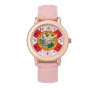 Florida State Flag Paisley Pattern Fashion Women's Watch Easy Reader Novelty Slim Quartz Casual Dress Wrist Watches