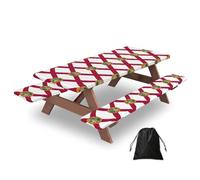 Florida State Flag Print Camping Essentials Waterproof Camping Table And Bench Cover With Drawstring Bag 183 Cm