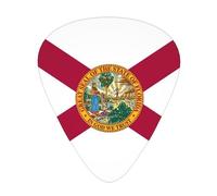 Florida State Flag print Celluloid Guitar Plectrums for Acoustic Guitar Bass,Guitar Picks with Organizer Box