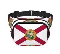 Florida State Flag print Fanny Pack Purse with Adjustable Strap Square Double Layer Waist Bag Belt Unisex Everywhere