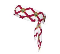 Florida State Flag Print Head Tie Headbands, Ninja Karate Tie, Athletic Sweatbands,Sweat Wicking Workout Head Band