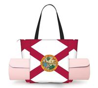 Florida State Flag Print Ladies Handbag Multi Purpose Casual Bag Durable Camping Bag Hiking Bag for Workout Beach Travel
