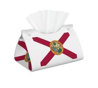Florida State Flag Print Long Pvc Leather Tissue Box Cover, Decorative Present For Home/Office/Car