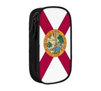 Florida State Flag Print Pencil Case,Storage Bag, Large Capacity Pencil Box, Portable Office Pen Bag With Zipper