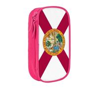 Florida State Flag Print Pencil Case,Storage Bag, Large Capacity Pencil Box, Portable Office Pen Bag With Zipper