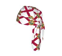 Florida State Flag Print Skull Headwrap Under Helmet Cycling Cap Lightweight Quick Dry Adult Gift One Size