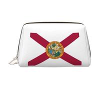 Florida State Flag Print Small Portable Makeup Bag, Zipper Cosmetic Pouch for Travel & Daily Use