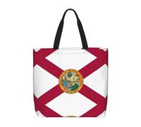 Florida State Flag Print Tote Bag For Women, Work Handbags, Large Capacity Casual Shoulder Handbags, For Travel Gym
