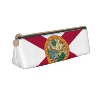 Florida State Flag print Triangle Box Multi functional Makeup Bag, Office Travel and Daily Stationery Storage