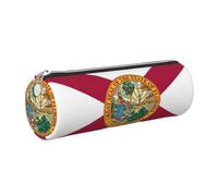 Florida State Flag Print Women Men Pencil Case Cylindrical Lightweight Pen Pouch Office Stationery Organizer