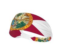 Florida State Flag Printing Elastic Exercise Headband - Moisture-Wicking For Basketball, Running, Tennis & All Sportsâ€‹