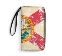 Florida State Flag Women's Clutch Wallet Bifold Wristlet Long Purse Card Holder Handbag