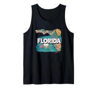 Florida State Map Road Trip Jacksonville Miami Tampa Orlando Tank Top