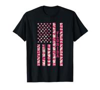 Florida Sunshine State Vacation Pink Camo USA Flag T-Shirt