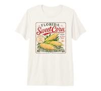 Florida Sweet Corn Vintage Fruit Distressed Retro Design Premium T-Shirt
