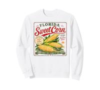 Florida Sweet Corn Vintage Fruit Distressed Retro Design Sweatshirt