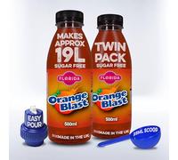 Florida Syrups Flavours Compatible with Sodastream Machines - Soda Drink Flavourings 500 ml (Pack of 2) (500 ml (Pack of 2), Orange Blast Sugar Free)