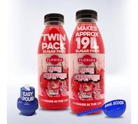 Florida Syrups Flavours Compatible with Sodastream Machines - Soda Drink Flavourings 500 ml (Pack of 2) (500 ml (Pack of 2), Cherryade Sugar Free)