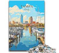 Florida Tampa Travel Adult Jigsaw Puzzles 1000 Pieces, Challenging Game And Family Play Educational Game for Birthday, Chrismas 1000pcs(50x75cm)