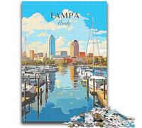 Florida Tampa Travel JigsawPuzzle 2000 Pieces for Teenagers, Family Activity with Matching Poster And Trivia Sheet for Age 14+ 2000pcs(70x100cm)