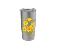 Florida Territory Coreopsis Wildflower Design Stainless Steel Insulated Tumbler