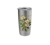 Florida Territory Flower Orange Blossom Design Stainless Steel Insulated Tumbler