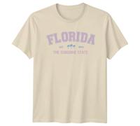 Florida The Sunshine State Est 1845 Locations Florida Men T-Shirt Women Tee Graphic Unisex Top State Pride Apparel 2XL