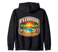 Florida The Sunshine State Souvenir Visitor Trip Memorabilia Zip Hoodie