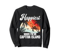 Florida Vacation Palm Tree Travel Happiest Captiva Island Sweatshirt