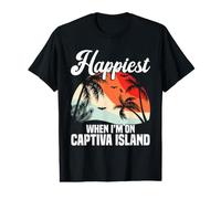 Florida Vacation Palm Tree Travel Happiest Captiva Island Value Graphic T-Shirt