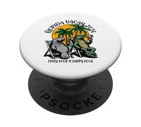 Florida Vacay 2026 Funny Manatee Alligator Vacation Design PopSockets Adhesive PopGrip