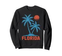 Florida Vintage Palm Tree Sunset Beach Vacation Trip Sweatshirt
