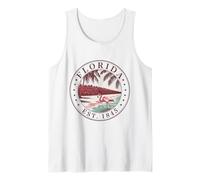 Florida Vintage State 1845 Shirt Flamingo Palm Shoreline Tank Top