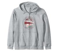 Florida Vintage State 1845 Shirt Flamingo Palm Shoreline Zip Hoodie