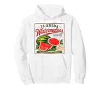 Florida Watermelon Vintage Fruit Distressed Retro Design Pullover Hoodie