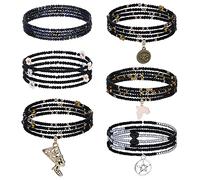 Florideco 31.5Inches Waist Beads for Women African Waist Beads Weight Loss Belly Beads Layered Body Chain Jewelry Plus Size Colorful Elastic Waist Beads for Women, 27.5Inches/70cm, Pearl, No Gemstone