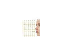 Florideco Threadless Nose Rings Studs for Women Men 316L Surgical Steel Push in Flat Back Stud Earrings CZ Lip Labret Cartilage Earring Medusa Nostril Helix Tragus Piercing Jewelry 20G 18G 16G, 18G