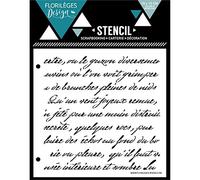 Florilèges fds11606 Design Text Stencil Manuscript White Plastic 15 x 0 cm, 1