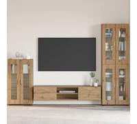 Florin Sideboard Artisan Oak Wood Material 55.5 x 29 x 100 cm with 3 Shelves and 2 Doors, Storage Space Furniture for Living Room, Living Room Furniture Combination with Shelf and Compartment